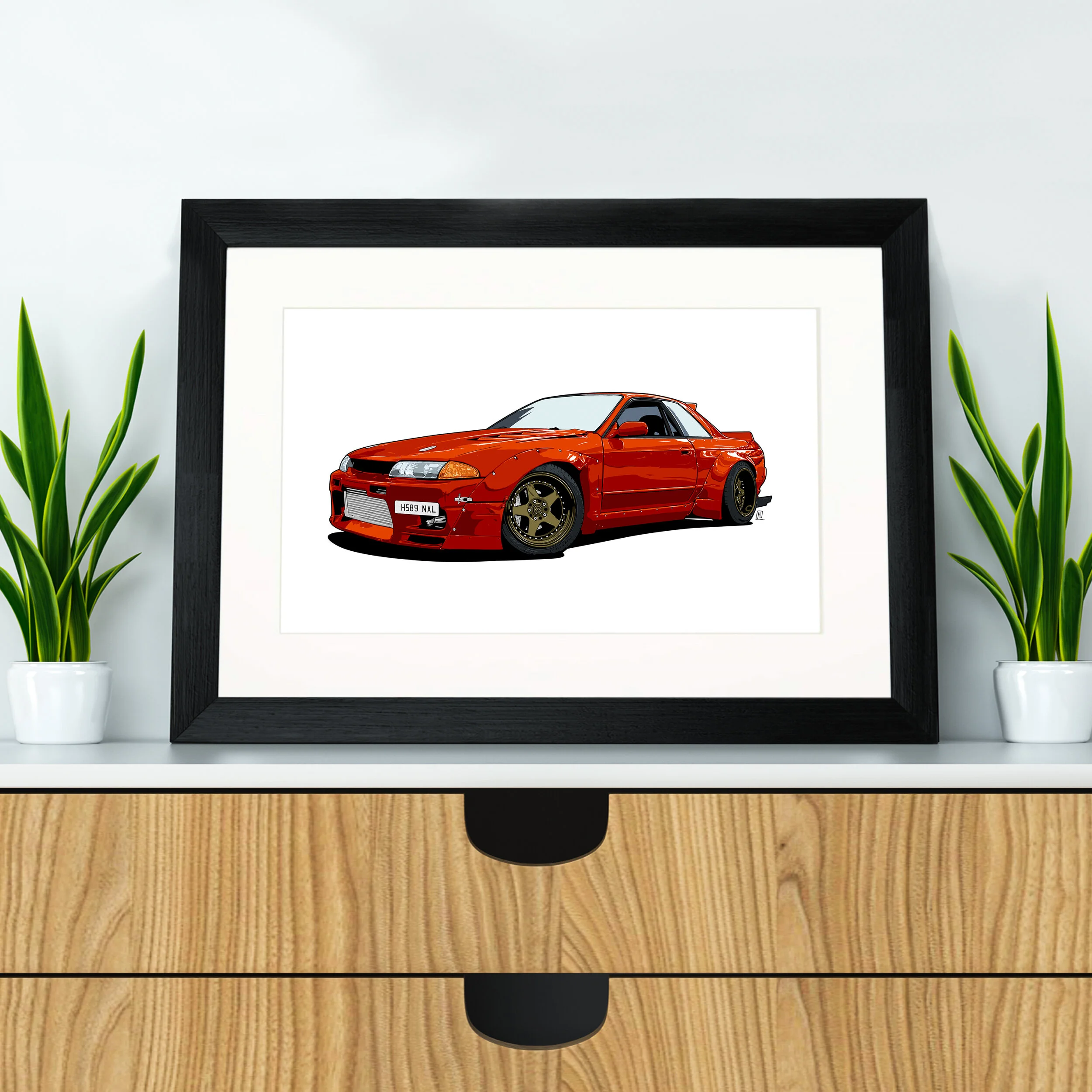 Nissan 300ZX open edition sports car artwork print - Different